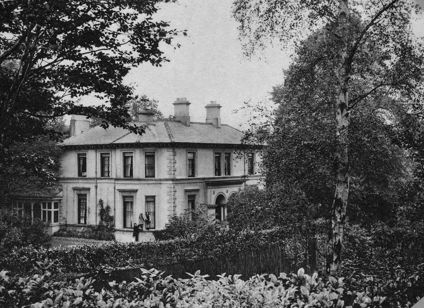 A photograph of Lennoxvale, JMcC's house. Taken around 1922 by Robert John Welch.