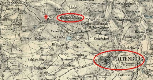 Fitchtenhainichen-Altenburg-Map . Souce: David Rumsey Map Collection