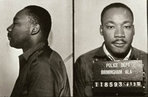 Martin Luther King Jr.'s mugshot while he was jailed in Birmingham.