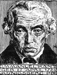 Illustrated portrait of Immanuel Kant (1924) by Heinrich Wolff
