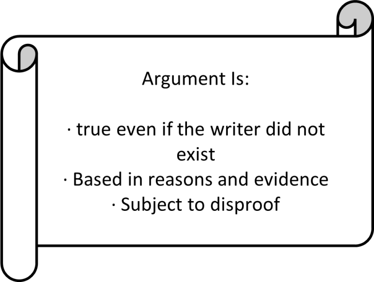 What Argument is — and is Not – MACC Composition II