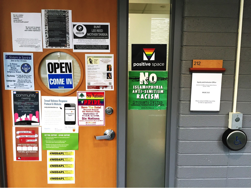 McMaster Equity and Inclusion Office Door