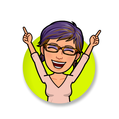 bitmoji professor smiling with arms thumbs up