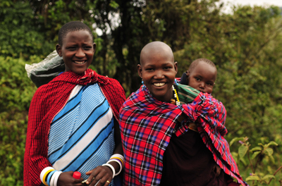 Young Maasai women, affinal kin, share domestic responsibilities.