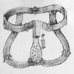 A sketch of a chastity belt, c. 1405
