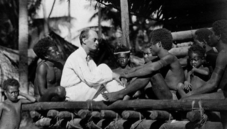 Image of Bronislaw Malinowski in the Trobriand Islands