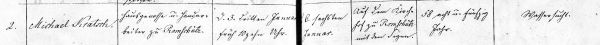 Michael Kratsch - Death Record 3 Jan 1857
