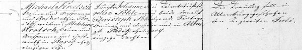 Michael Kratsch + Johanne Sophie Pohle - Marriage Record 2 Jul 1829 b