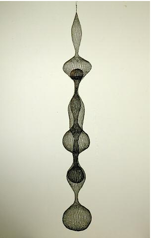 Ruth Asawa Untitled,1959 H. 93 in. Collection of Oakland Museum of California, gift of the Women's Board of the Oakland Museum Association A59.74
