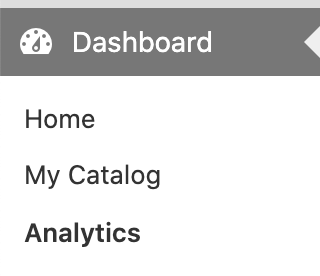 Location of Analytics (under Dashboard)