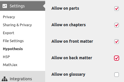 image of hypothesis settings