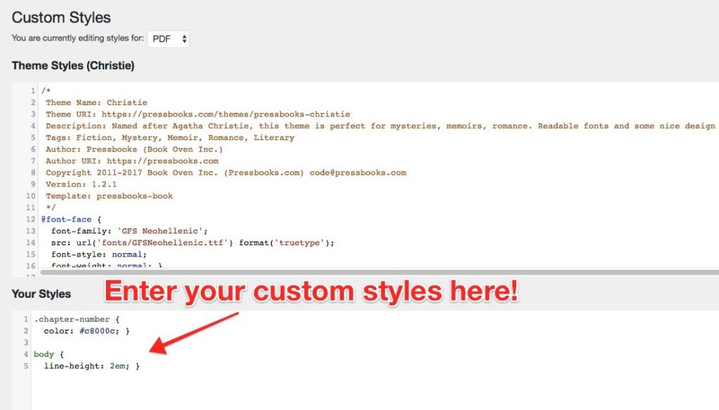 Apply Custom Styles – Pressbooks User Guide