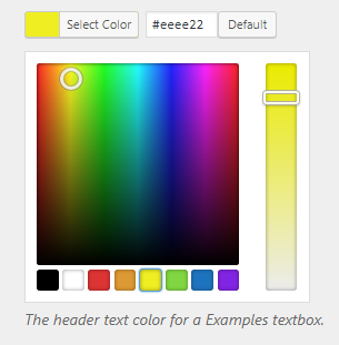 The graphic user interface that you can select your new color from.