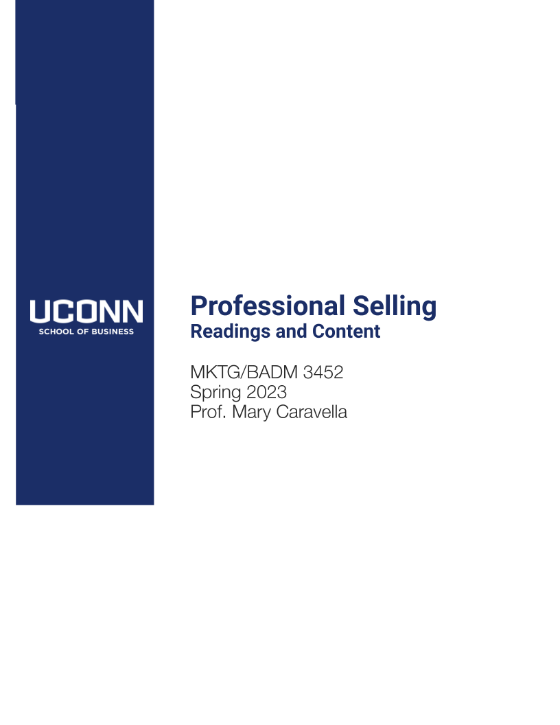 Cover image for Professional Selling