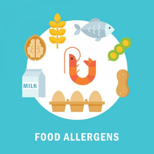 Top food allergens include milk, eggs, peanuts, shellfish, fish, wheat, tree nuts and soybeans