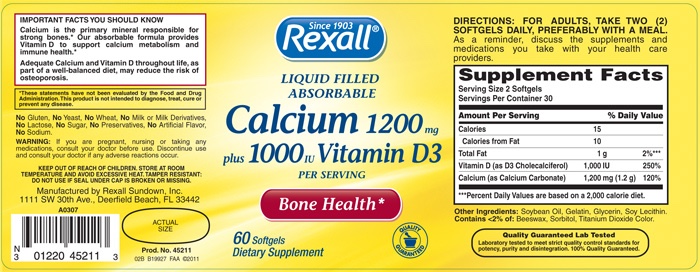 Dietary Calcium Supplement Label containing the Supplement Facts Label, the required disclaimer, and an ingredient list.