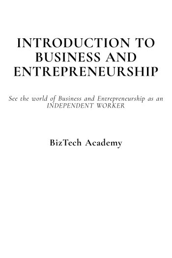Cover image for Introduction to Business and Entrepreneurship