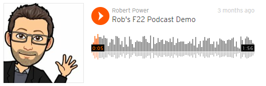 Click on the image, or the link above, to access Rob's sample podcast.