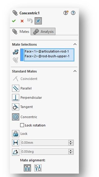 Figure 13-20 Mates PropertyManager