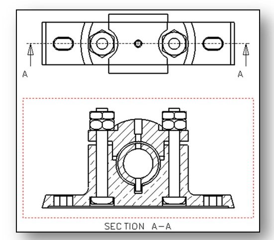 Figure 4-29 Section View of an Assembly