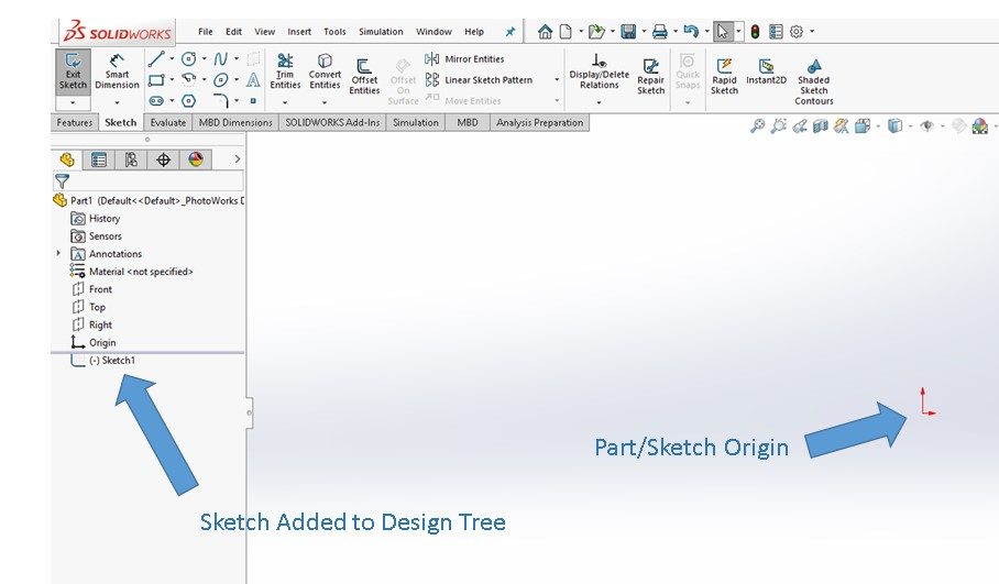 Figure 2-10 Part Sketching Environment