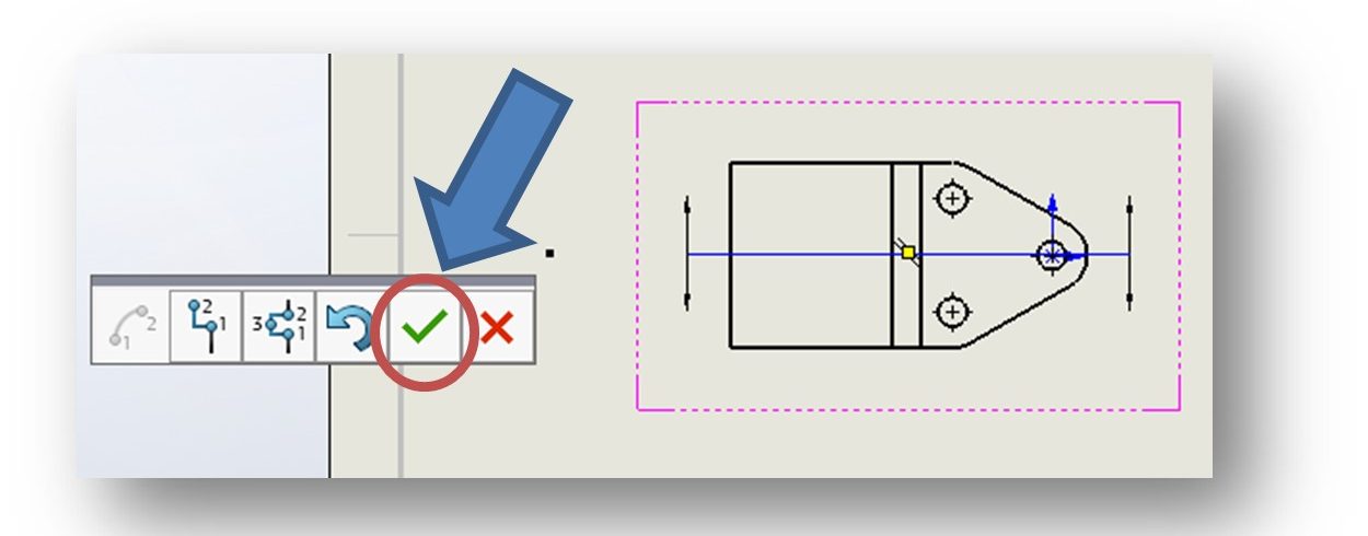 Green Checkmark - Cutting Line