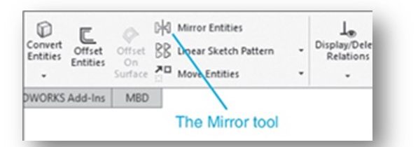 Mirror Entities Command Icon on Sketch CommandManager