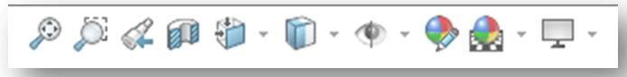 Display Style Command Icon (half-colored cube) in the View (Heads-Up) Toolbar
