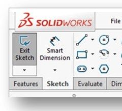 Smart Dimension Tool in the Sketch CommandManager