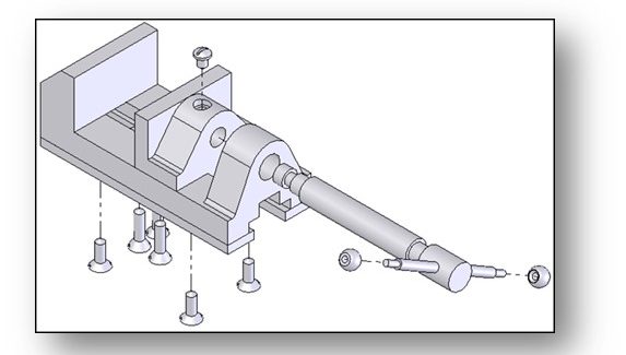 Exploded View Example - Bench Vise