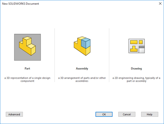 The Three Modes of Solidworks - Part, Assembly and Drawing