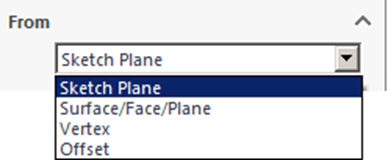 Extruded Boss/Base "FROM" Roll-Out Options