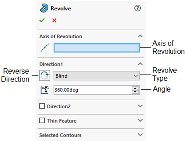 Figure 5-22 Revolve PropertyManager