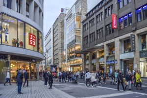 pedestrian street in the city