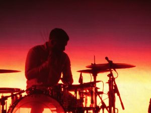 man playing the drums