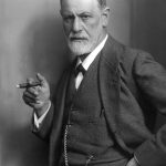 Sigmund Freud holding a cigar