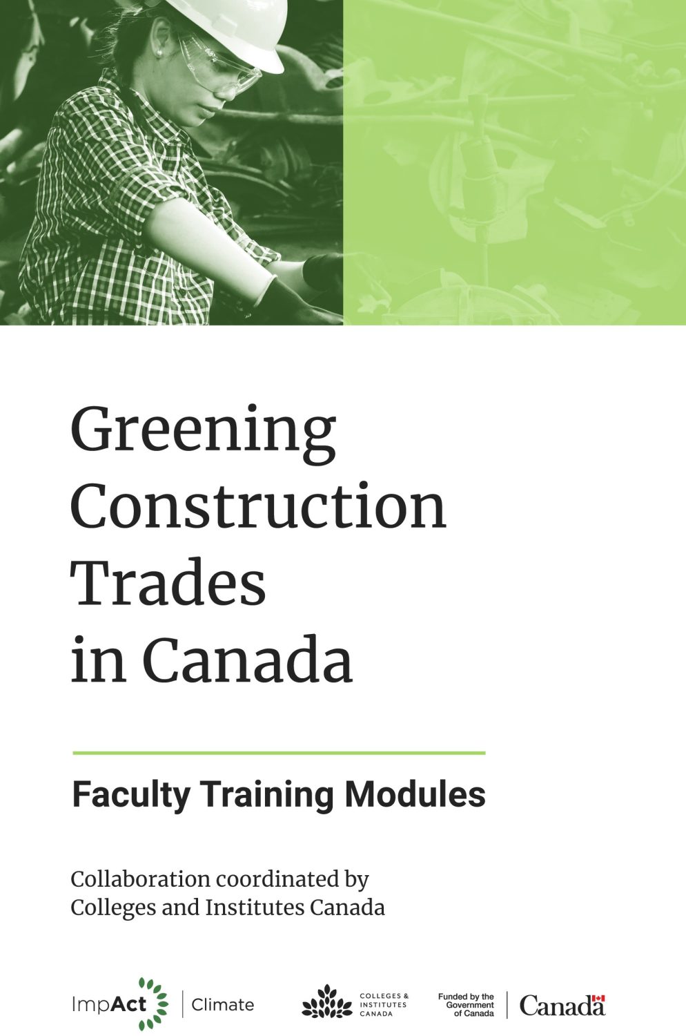 Cover image for Greening Construction Trades in Canada - Faculty Training Modules