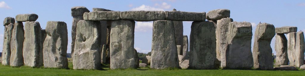 Photograph of Stonehenge, a neolithic stone monument constructed from 3000 BC to 2000 BC.
