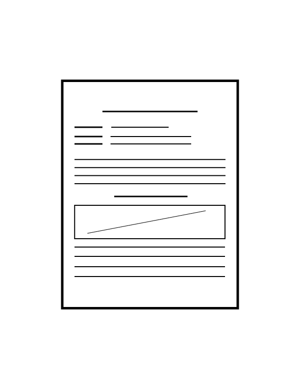A blank, lined page showing an image embedded in the middle of a document.